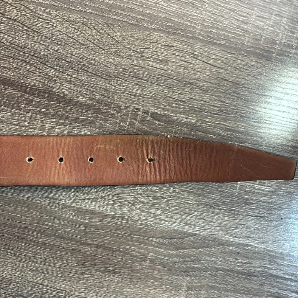 Vintage Steerhide belt 36 with Gold Accents